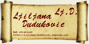 Ljiljana Duduković vizit kartica